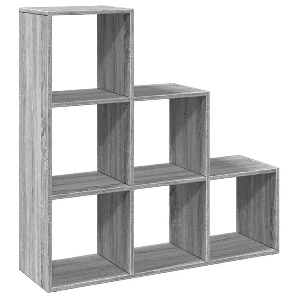vidaXL Libreria Divisorio 3Ripiani Grigio Sonoma 99x29x99cm Truciolato