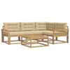 vidaXL Set di divani da esterno 5 pcs Bianco e Beige 79 x 79 x 37 cm
