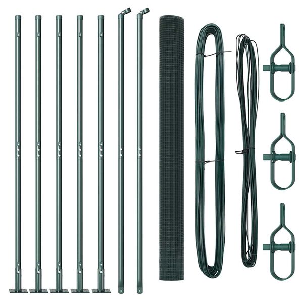 vidaXL Palo della recinzione Verde 10 x 1,6 m (maglia 12 x 12 mm)