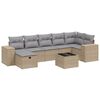 vidaXL Set Divano da Giardino 8 pz con Cuscini Beige Misto Polyrattan