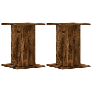vidaXL Supporti per Piante 2 pz Rovere Fumo 30x30x40 cm in Truciolato