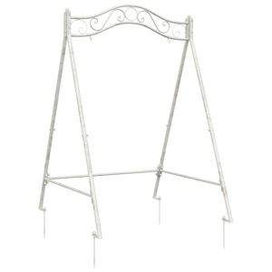 vidaXL Telaio per Altalena Bianco Antico 113 x 121,5 x 168 cm Acciaio