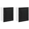 vidaXL Pannello lavastoviglie Kalmar 2 pz Rovere Nero