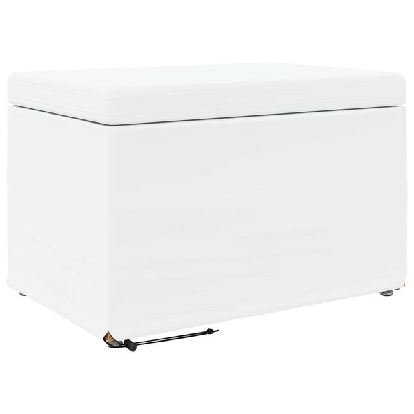 vidaXL Pouf Bianco Pelle Sintetica e Legno Ingegnerizzato