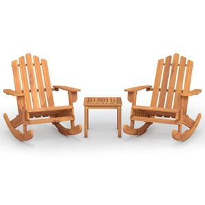 vidaXL Set Salotto da Giardino Adirondack 3pz Legno Massello di Acacia