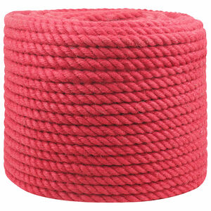 vidaXL Corda di Juta 10 mm Rosso 100% juta Tossa