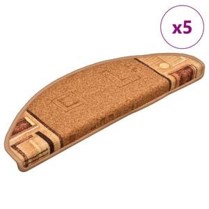 vidaXL Tappetini per Scale Autoadesivi 5 pz 65x21x4 cm Beige