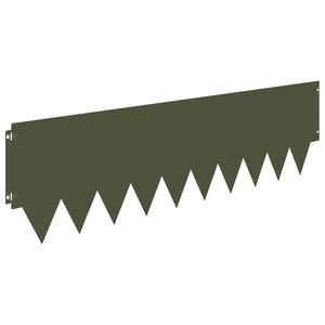 vidaXL Bordura per Prato 20 pcs 103 x 30 cm metallo Verde Oliva