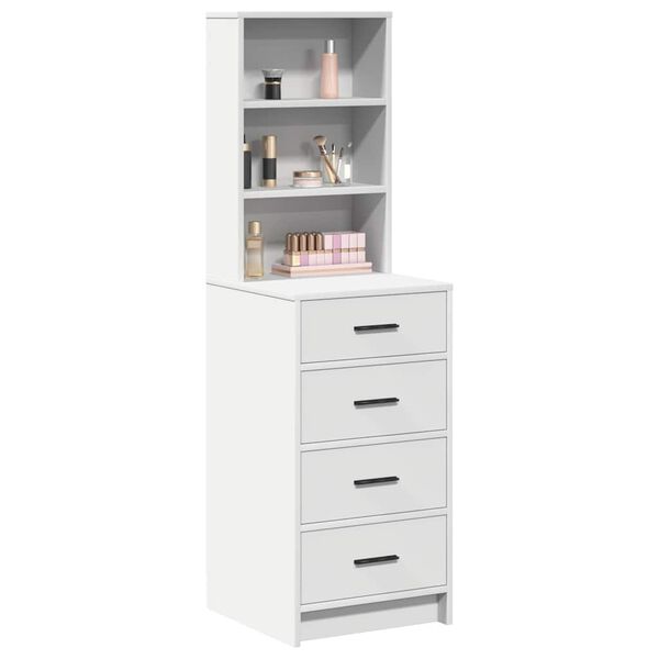 vidaXL Credenza con cassetto Bianco 40 x 41 x 135 cm Legno multistrato