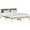 vidaXL Letto con Testiera Rivestita Grigio scuro 160 x 200 cm