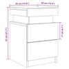 vidaXL Comodini con LED 2 pz Legno Antico 35x39x55 cm in Truciolato