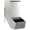 vidaXL Mangiatore per conigli Argento 12,5 x 26 x 28,5 cm 1 kg