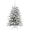 vidaXL Albero di Natale Artificiale con Rami Pieghevoli Bianco 120 cm