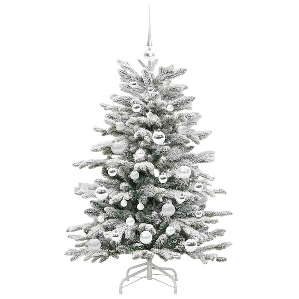 vidaXL Albero di Natale Artificiale con Rami Pieghevoli Bianco 120 cm