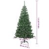 vidaXL Albero di Natale con 150 LED con supporto Verde 120 cm PVC