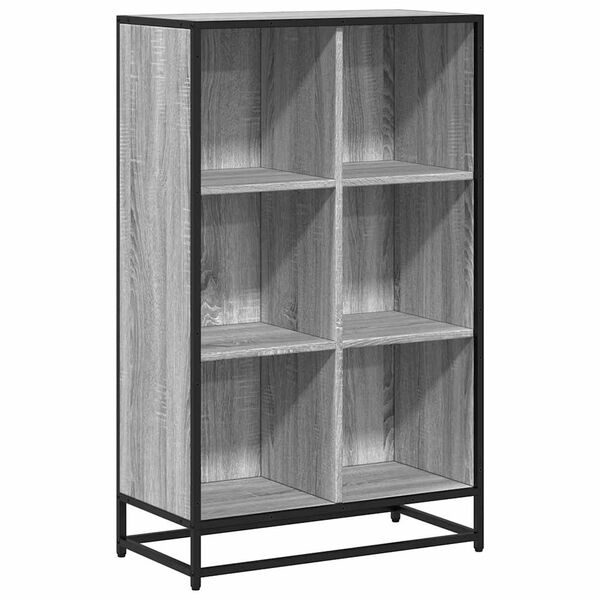 vidaXL Libreria Grigio Sonoma 65,5x33x107,5 cm in Legno Multistrato