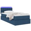vidaXL Letto con contenitore e LED con led Blu 100 x 200 cm Tessuto