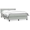 vidaXL Giroletto a Molle con Materasso Grigio Chiaro 140x220cm Velluto