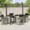 vidaXL Set da Pranzo per Giardino 5 pcs Grigio chiaro polyrattan