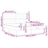 vidaXL Struttura Letto Pouf con Materassi 180x200 cm Velluto