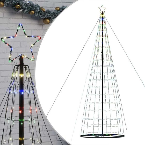 vidaXL Albero di Natale a LED 1534 LED Colorato 500 cm