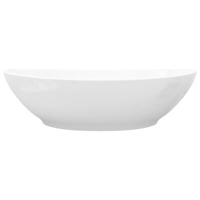 vidaXL Lavello in Ceramica di Lusso Bianco Ovale 40 x 33 cm
