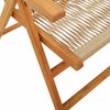 vidaXL Sedie da Giardino Reclinabili 8pz Beige Legno Massello Acacia