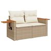 vidaXL Set Divano da Giardino 11 pcs beige e panna 80 x 80 x 71 cm