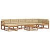 vidaXL Set di divani da esterno con cuscino 8 pcs Naturale e Beige