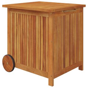 vidaXL Contenitore Giardino con Ruote 60x50x58cm Legno Massello Acacia