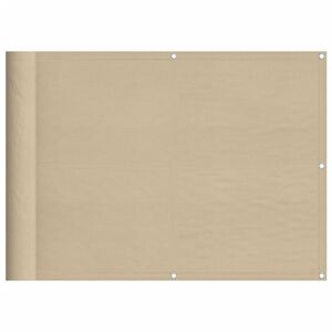 vidaXL Paravento da Balcone Beige 75x700 cm 100% Poliestere Oxford