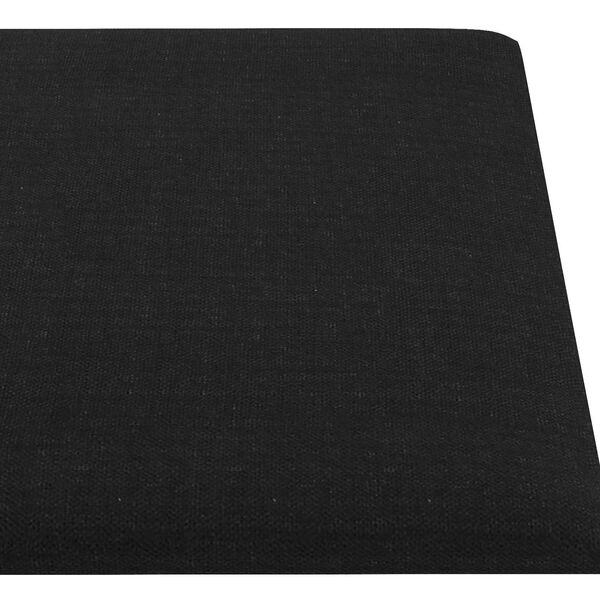 vidaXL Testiera da Parete 12 pcs Nero 90 x 15 cm Tessuto
