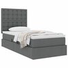 vidaXL Letto con contenitore e materasso Grigio scuro 90 x 200 cm