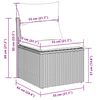 vidaXL Set Divano da Giardino 10 pz con Cuscini Grigio in Polyrattan