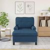 vidaXL Chaise Lounge con cuscino Blu 91 x 157 x 91 cm Tessuto