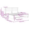 vidaXL Struttura del letto con testiera Rovere Sonoma 180 x 200 cm
