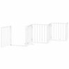 vidaXL Cancello Cani Porta Pieghevole Bianco 15 Pannelli 750 cm Pioppo