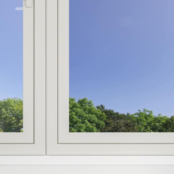 vidaXL Pellicola per Finestra Solare Riflettente Statica Argento PVC