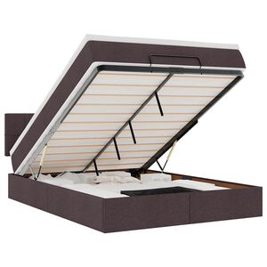 vidaXL Struttura Letto Pouf con Materasso 140x200 cm in Tessuto