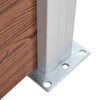 vidaXL Pannelli Recinzione 9 Quadrati 1 Inclinato 1657x186cm Marrone