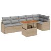 vidaXL Set Divano da Giardino con cuscino 7 pcs beige e grigio chiaro