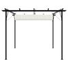 vidaXL Pergola da Giardino Tetto Retrattile Bianco Crema 3x3 m Acciaio