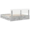 vidaXL Struttura del letto con testiera Grigio Cemento 180 x 200 cm