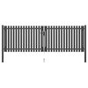 vidaXL Cancello per Recinzione da Giardino in Acciaio 400x100 cm Antracite