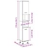 vidaXL Mobile da Bagno Legno Antico 30x30x179 cm in Legno Multistrato