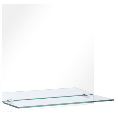 vidaXL Specchio da Parete con Mensola 50x50 cm in Vetro Temperato