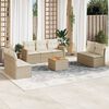vidaXL Set Divano da Giardino 8 pz con Cuscini Beige in Polyrattan