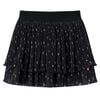 vidaXL Gonna da Bambina a Strati con Design Arricciatura Nera 92