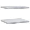 vidaXL Mensole a Muro 2 pz 50x40 cm Argento in Acciaio Inossidabile