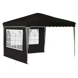 vidaXL Tenda per feste a pop-up Nero 288 x 288 x 245 cm Tessuto Oxford